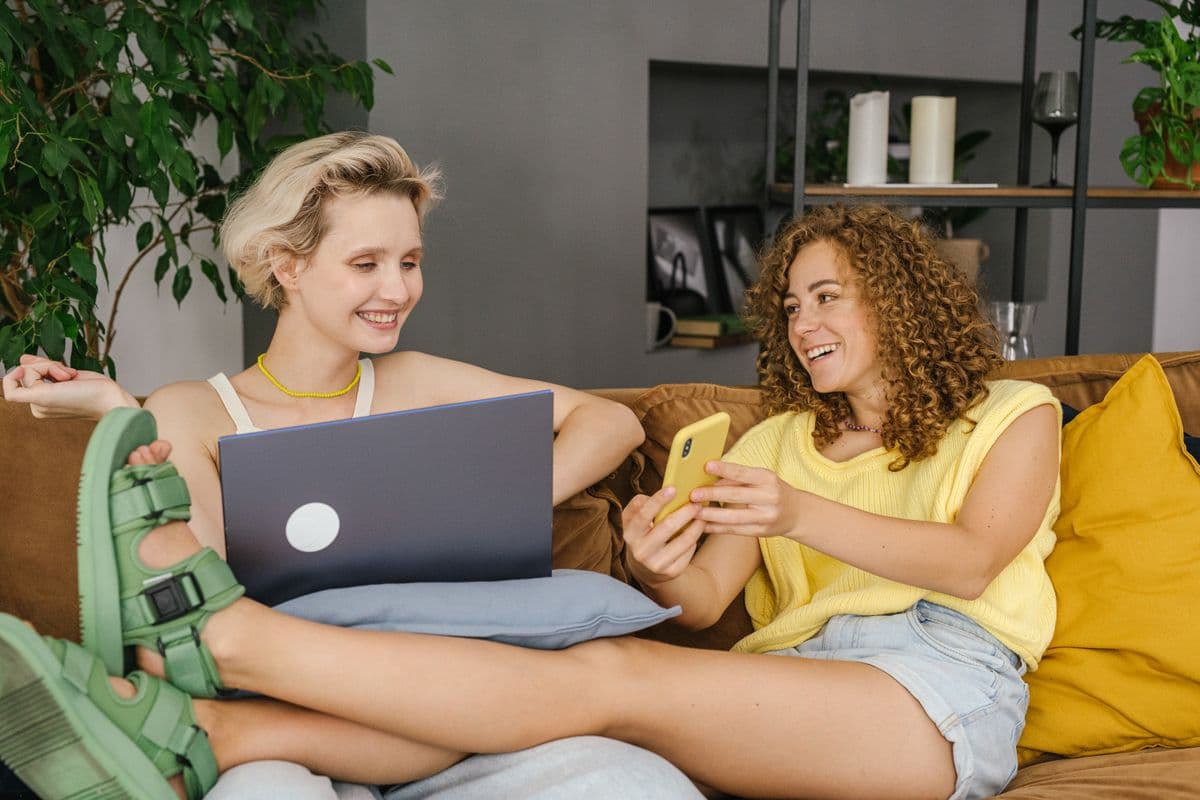 Two friends connecting over a shared recommendation